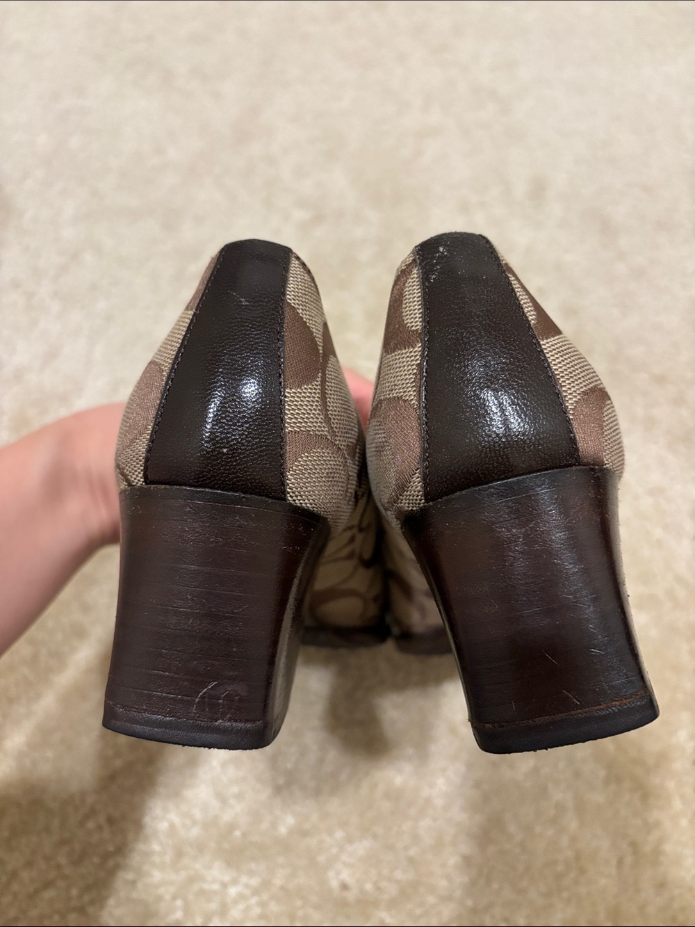 Coach Brown Signature Canvas Slip-On Loafers 6.5 - Picture 2 of 5
